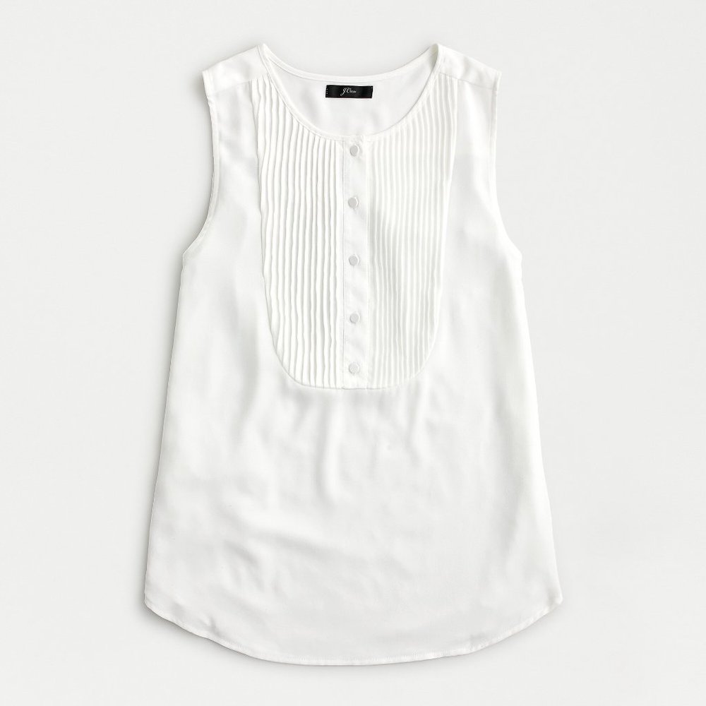 J. Crew Women's NWT Drapey Sleeveless Tuxedo Top